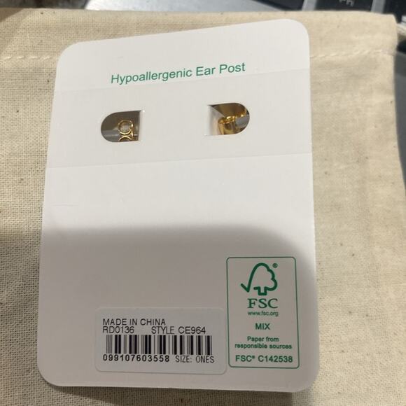 J. Crew Sugar Disco Hoops Elegant Red Crystal Stud Earrings - Picture 6 of 7